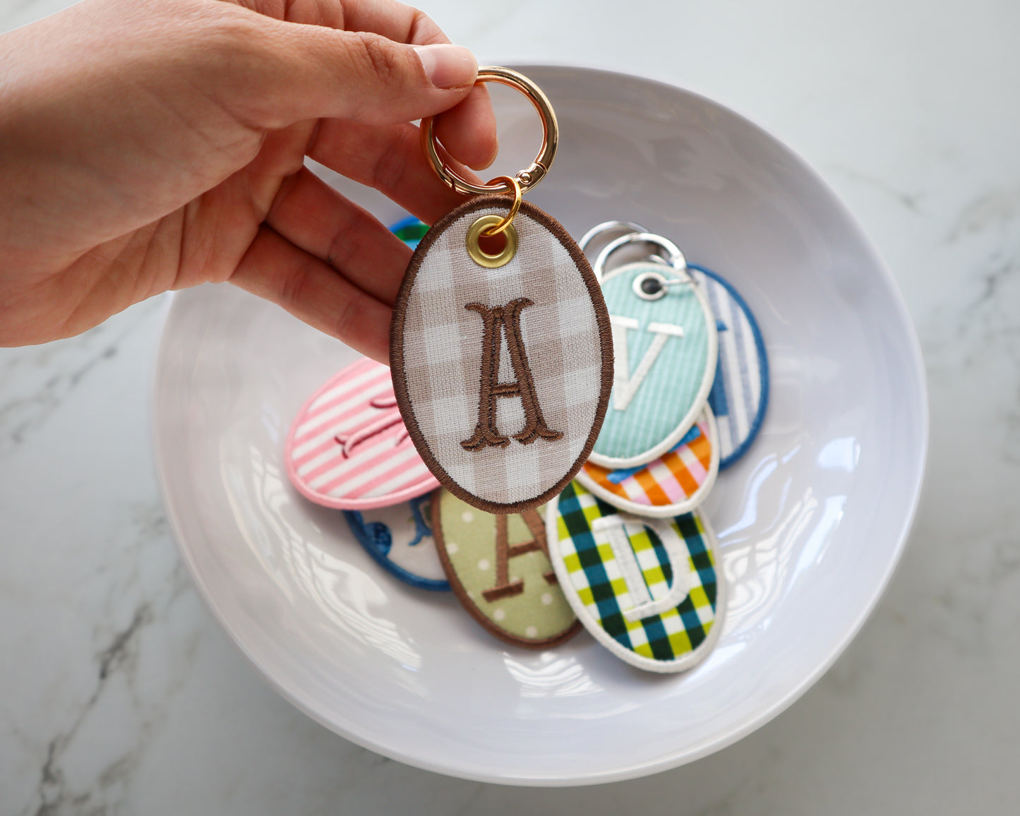 Personalized Key Chain | Embroidered Custom Bag Tag| Made To Order