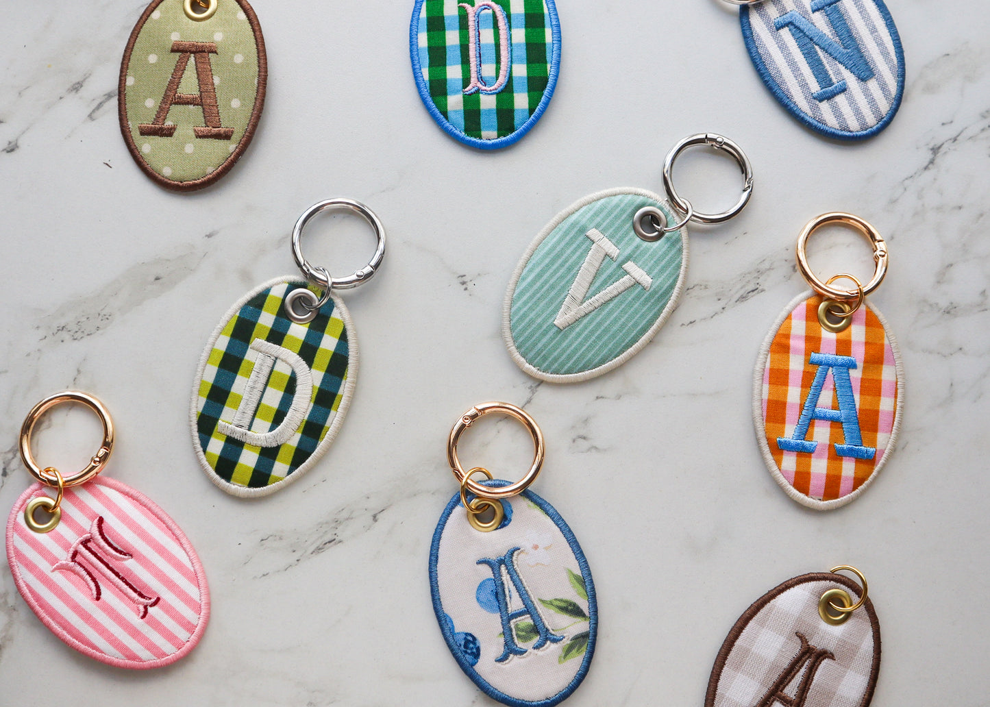 Personalized Key Chain | Embroidered Custom Bag Tag| Made To Order