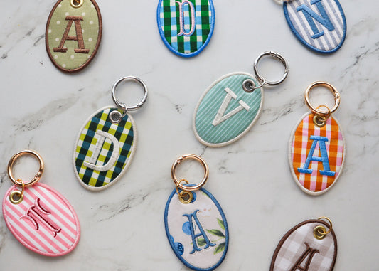 Personalized Key Chain | Embroidered Custom Bag Tag| Made To Order